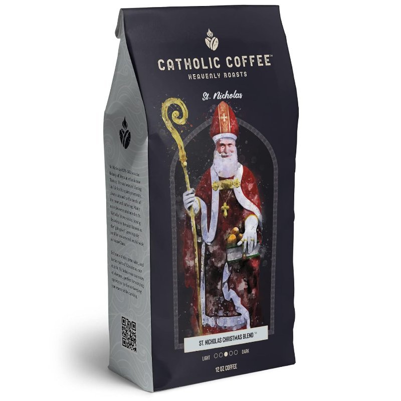 Catholic Coffee St. Nicholas whole bean holiday blend 12 oz bag