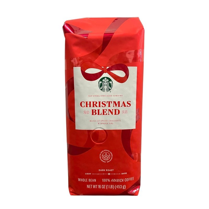 Starbucks Christmas Blend whole bean coffee 16 oz bag