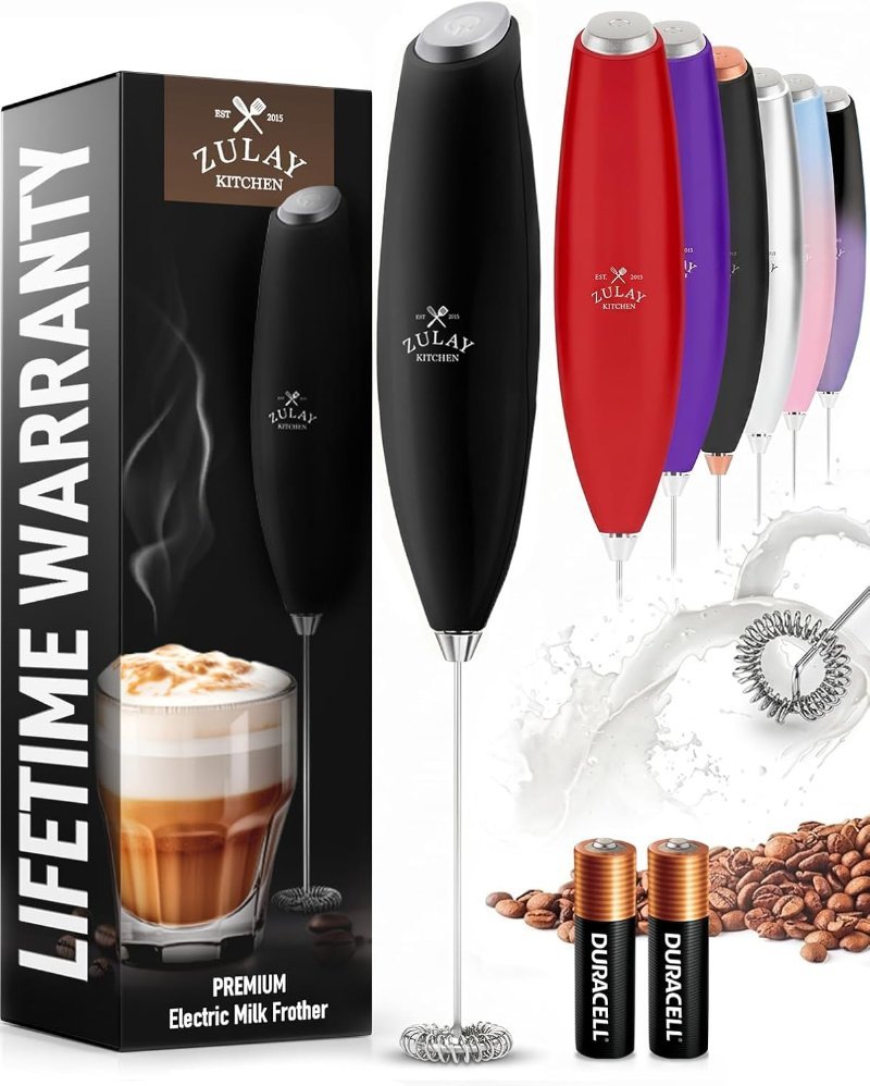 Zulay Kitchen handheld milk frother wand