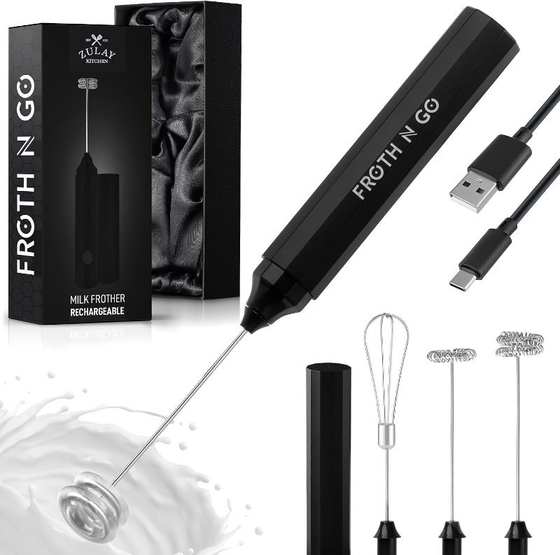 Zulay Rechargeable Handheld Milk Frother