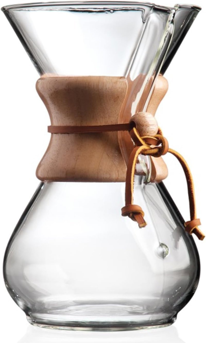 Chemex Classic Series 6-Cup pour-over glass coffeemaker with wood collar