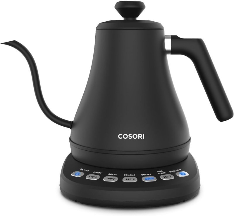 Cosori gooseneck electric kettle with temperature control