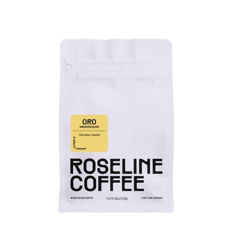 Roseline Coffee Oro Blend whole bean coffee 12 ounce bag