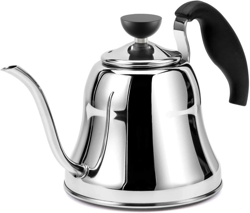 Stainless steel stovetop gooseneck pour over kettle, 28 oz