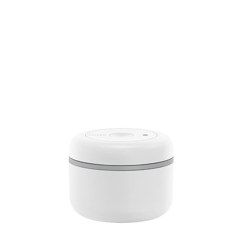 Fellow Atmos vacuum coffee canister with clear glass body