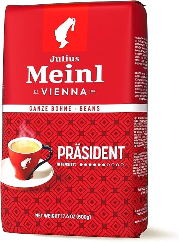 Julius Meinl Prasident Viennese medium roast coffee beans, 500g bag