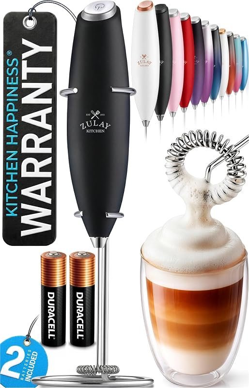 Zulay Kitchen handheld milk frother wand