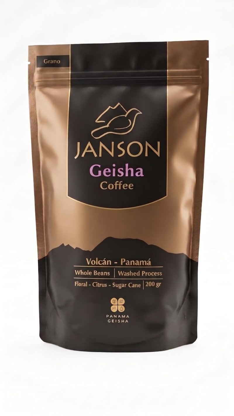 Janson Family Coffee Panama Geisha, washed process whole bean, 200g bag
