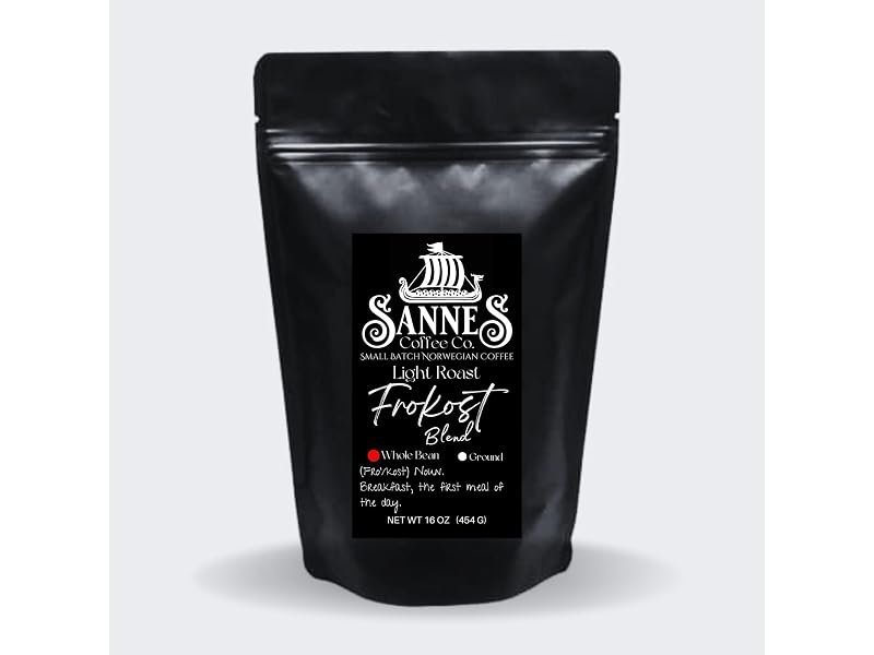 Sannes Coffee Co Norwegian Frokost Blend light roast whole bean coffee